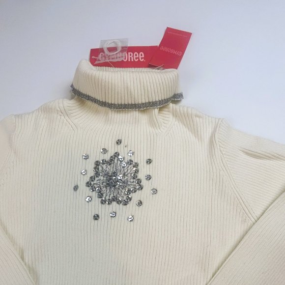 NWT Gymboree Girl Sequin Snowflake Velveteen Pant & Snowflake Sequin Sweater 6 - Picture 9 of 10